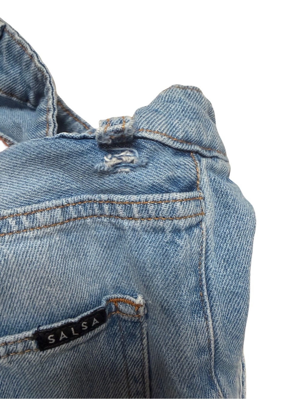Salsa Light Wash High Rise Tapered Cropped Ankle Jeans Size 30 - Picture 6 of 8